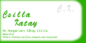 csilla katay business card